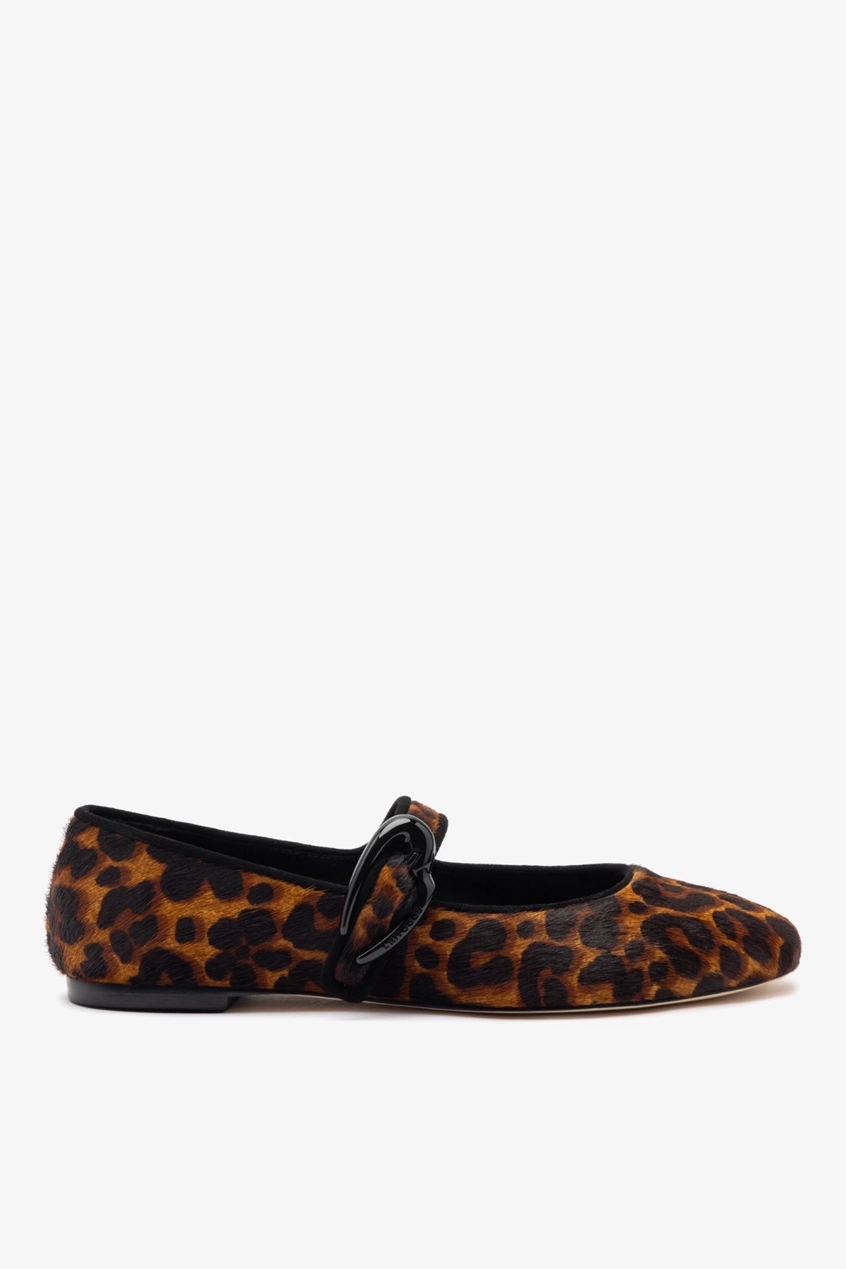 Verona Ballet Flat In Leopard Print Calf Hair - Larroude