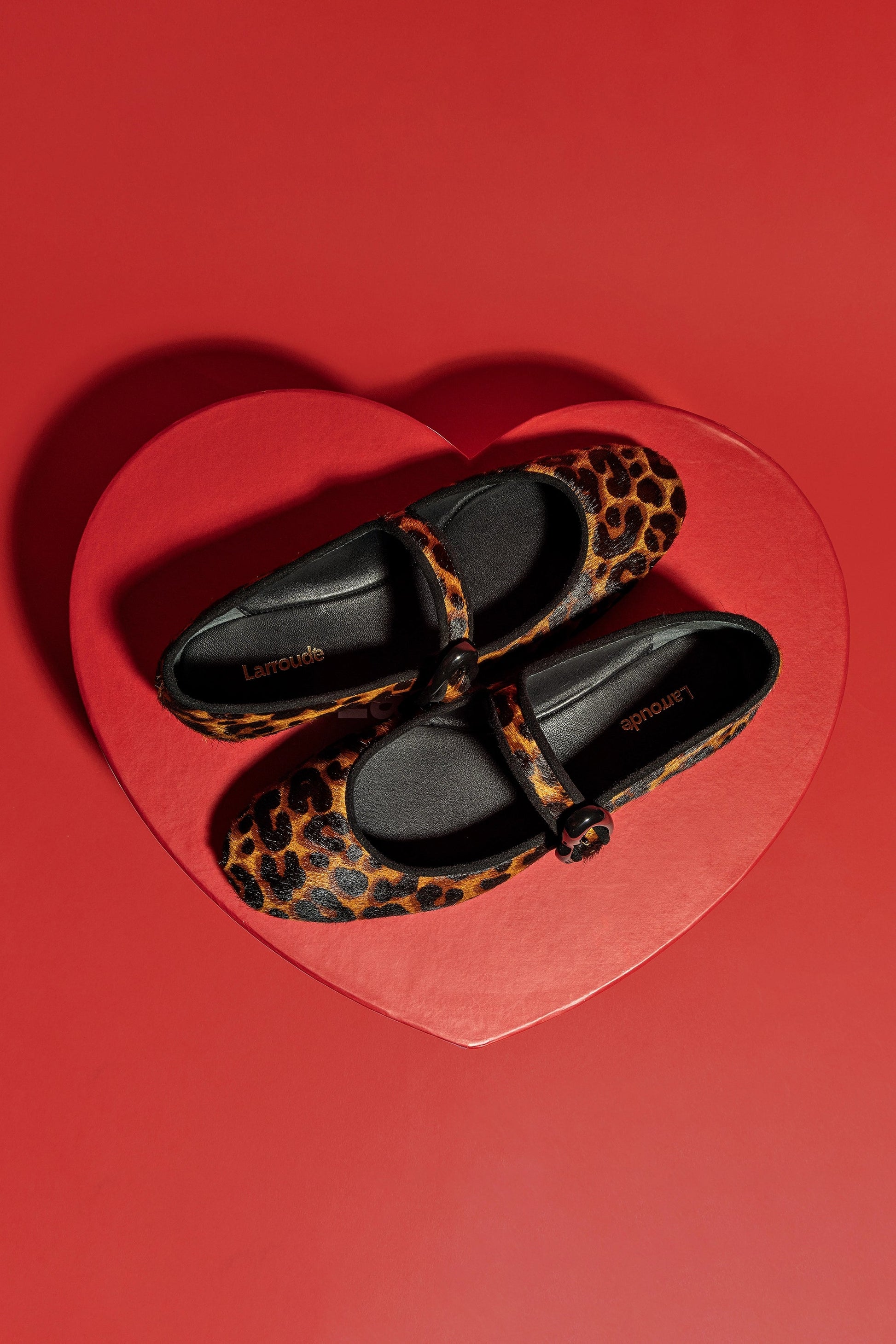 Verona Ballet Flat In Leopard Print Calf Hair - Larroude