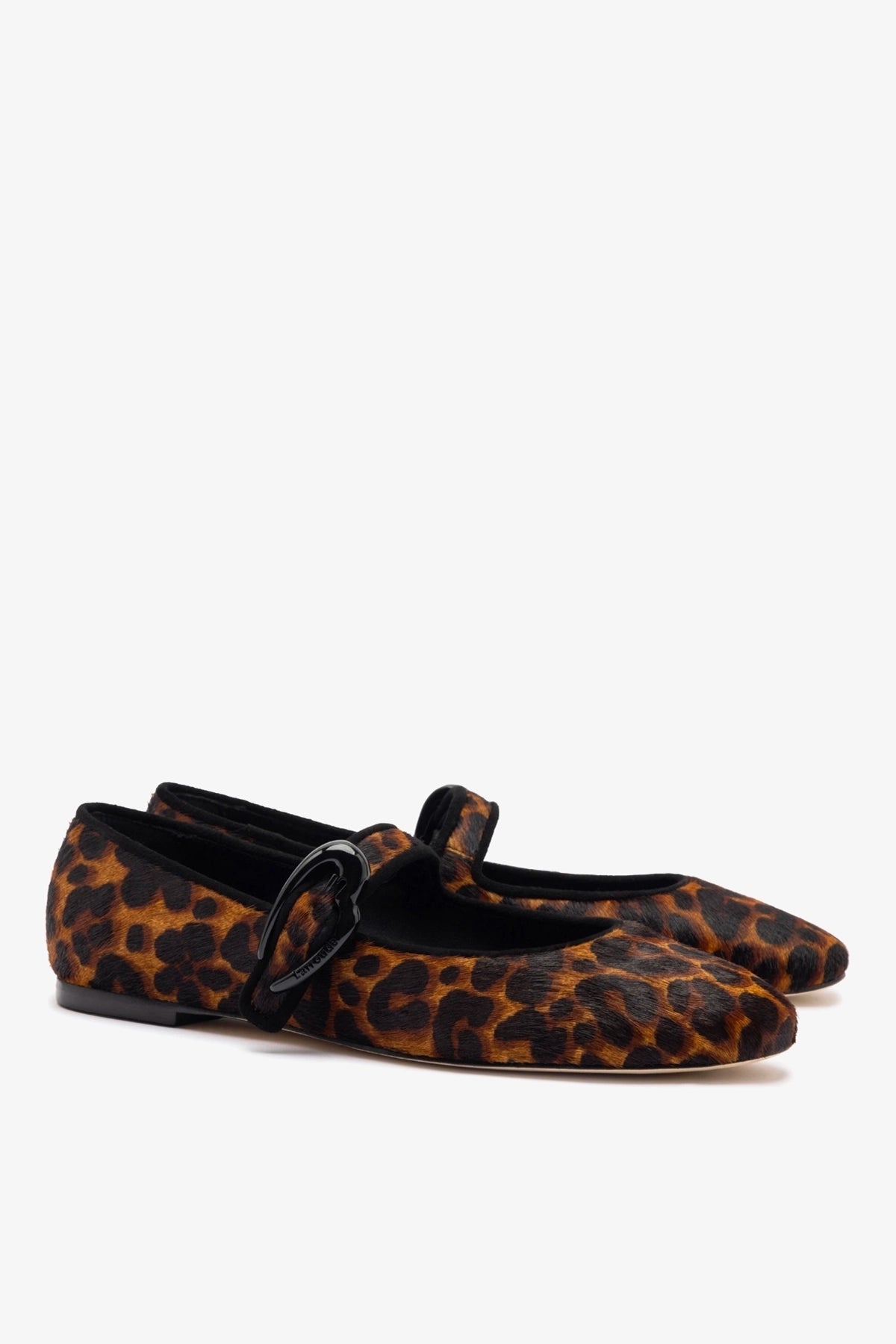 Verona Ballet Flat In Leopard Print Calf Hair - Larroude