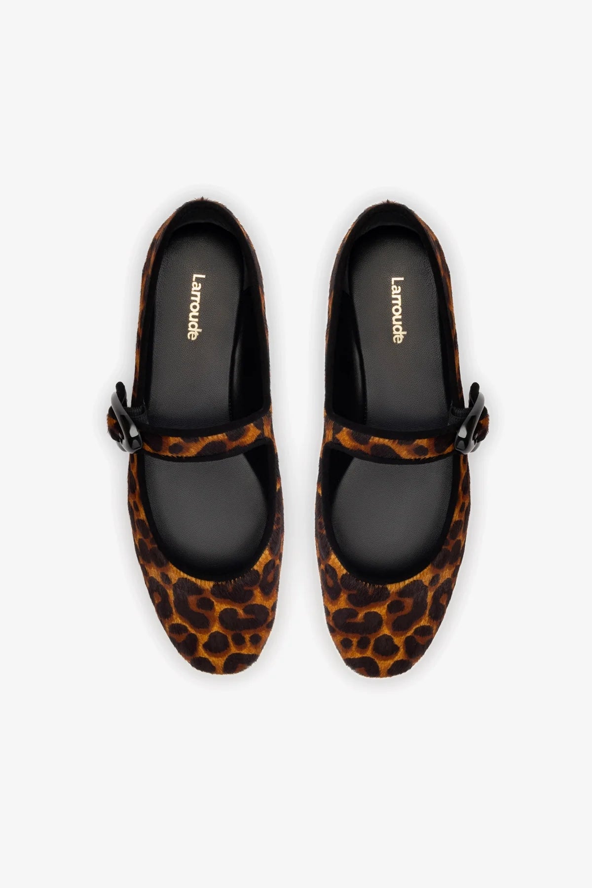 Verona Ballet Flat In Leopard Print Calf Hair - Larroude
