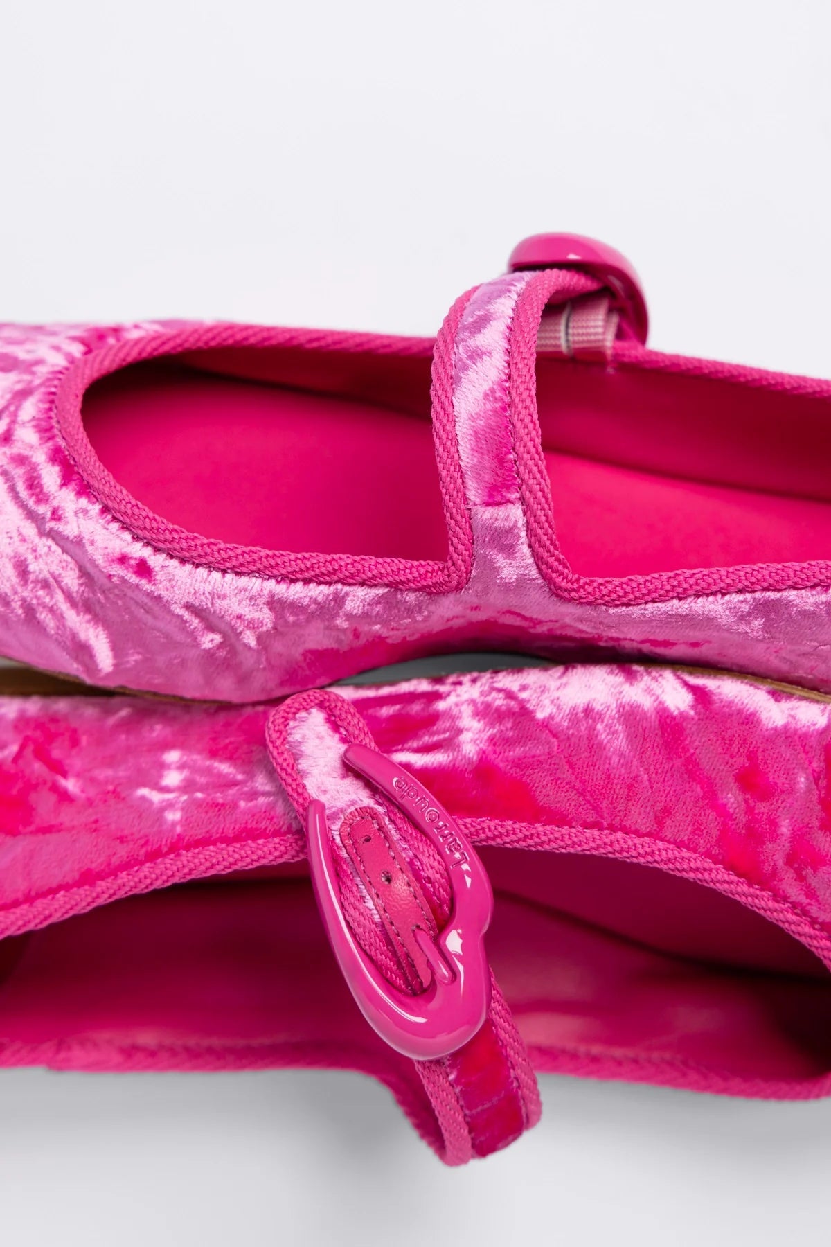 Verona Ballet Flat Pink Velvet - Larroude