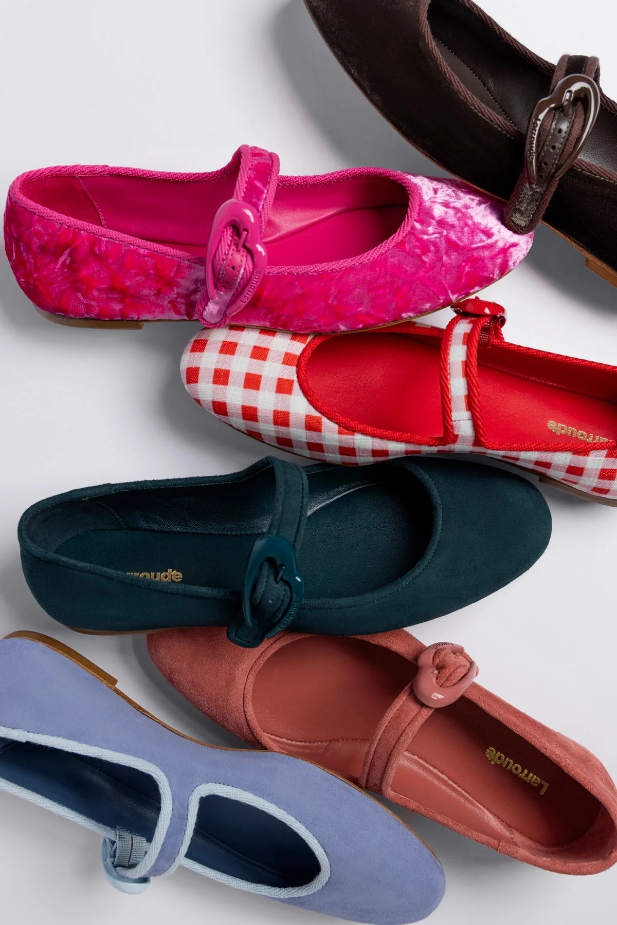 Verona Ballet Flat Pink Velvet - Larroude