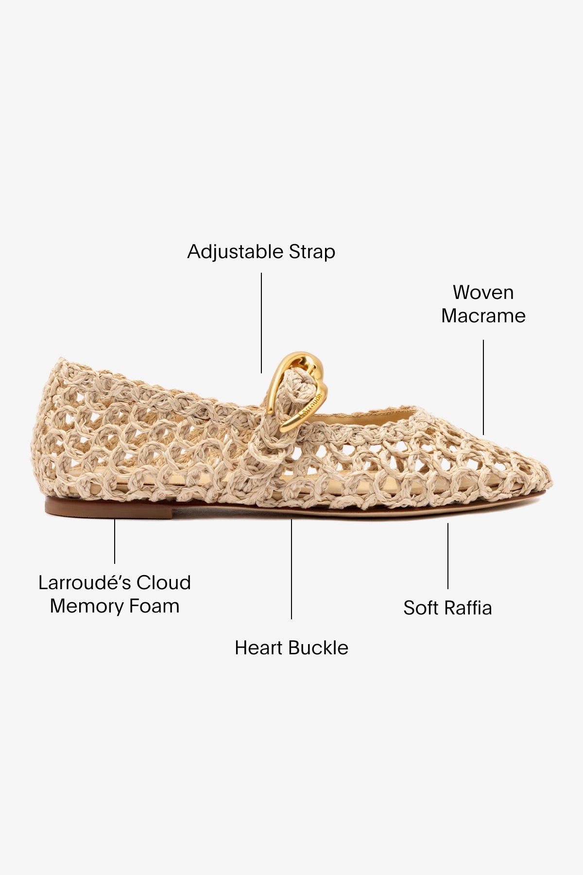 Verona Macrame In Beige Embroidered Raffia - Larroude