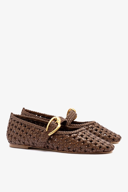 Verona New Macrame In Burnt Umber Leather - Larroude