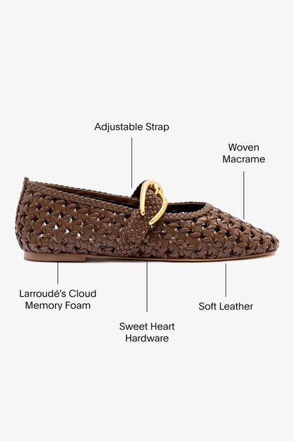 Verona New Macrame In Burnt Umber Leather - Larroude