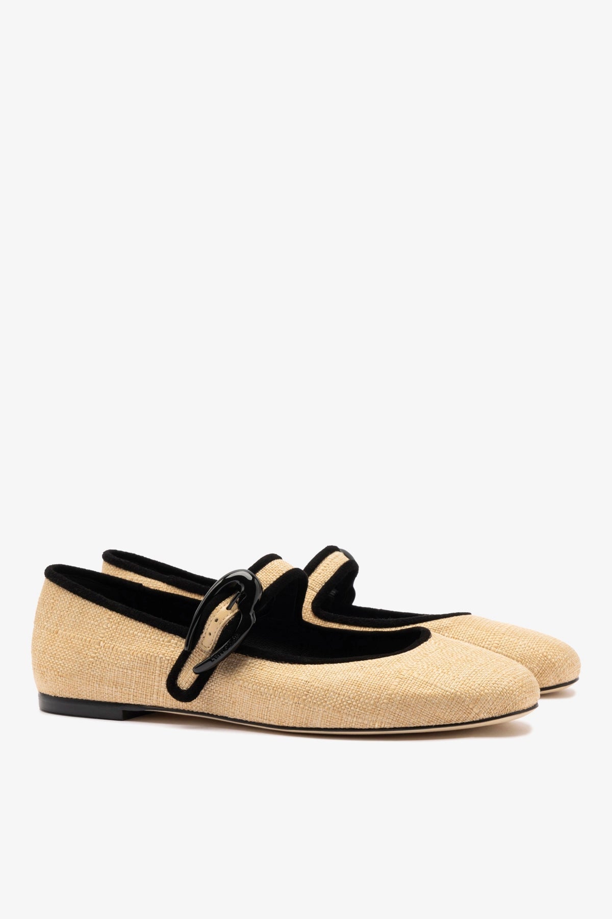 Verona Ballet Flat Beige Raffia - Larroude