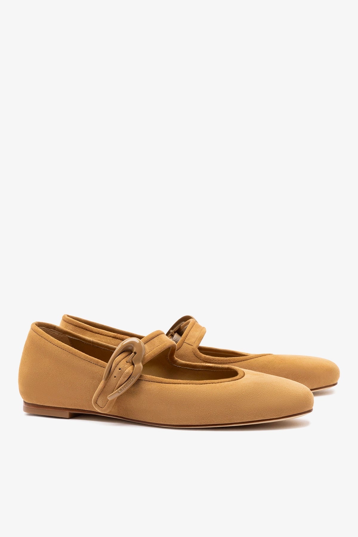 Verona Ballet Flat In Peanut Suede - Larroude