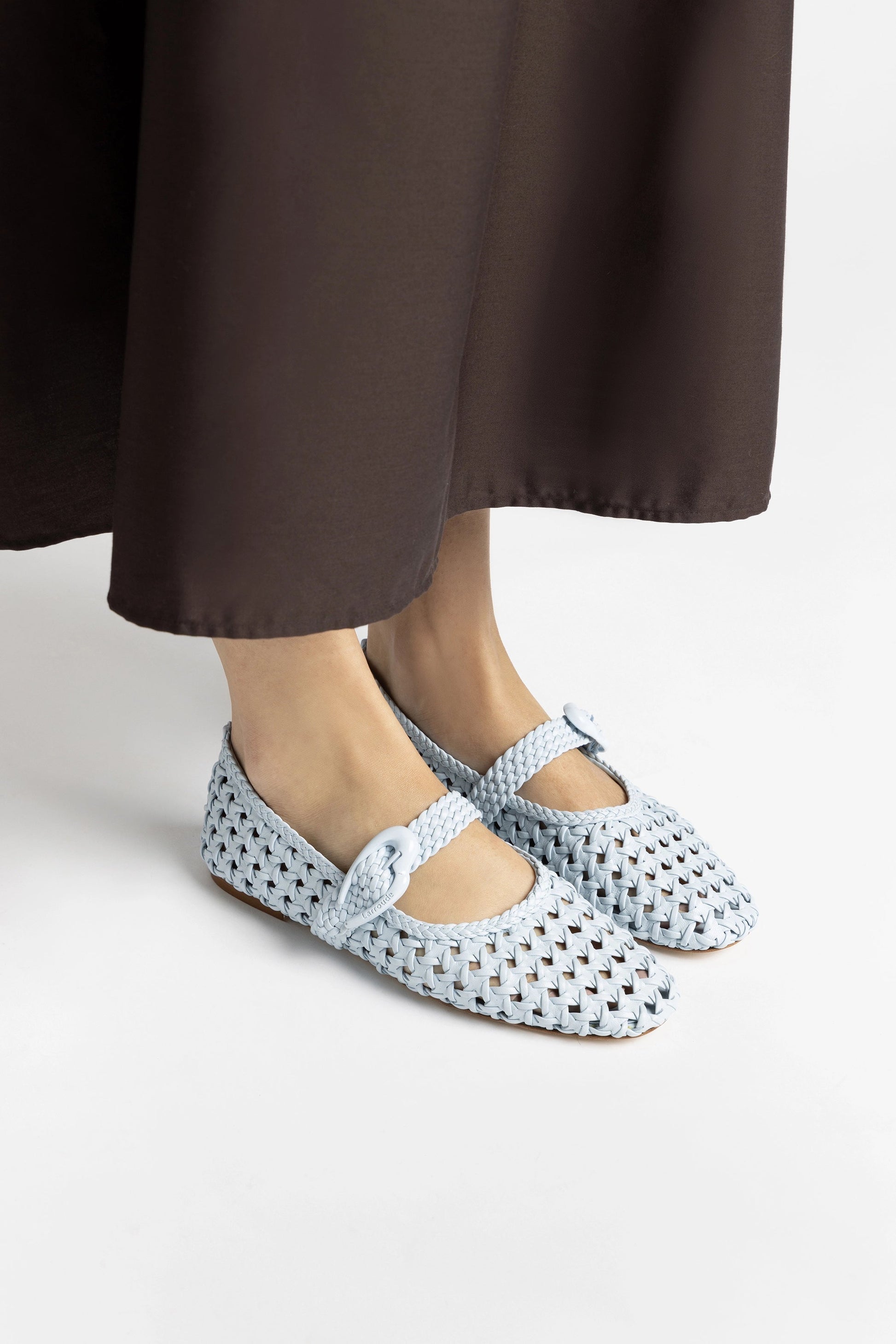 Verona Macrame Ballet Flat In Maya Leather - Larroude