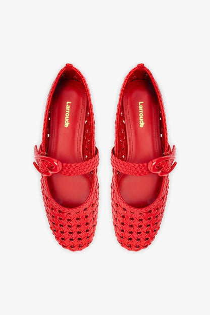 Verona New Macrame In Scarlet Leather - Larroude