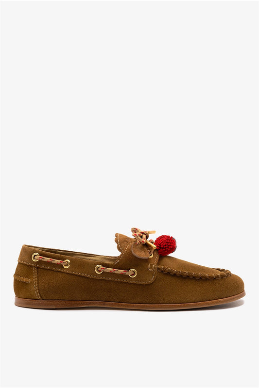 Cyprus Boat Shoe In Russet Suede - Larroude