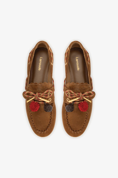 Cyprus Boat Shoe In Russet Suede - Larroude