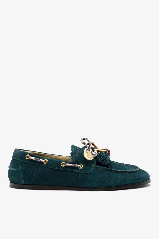 Cyprus Boat Shoe Deepsea Suede - Larroude