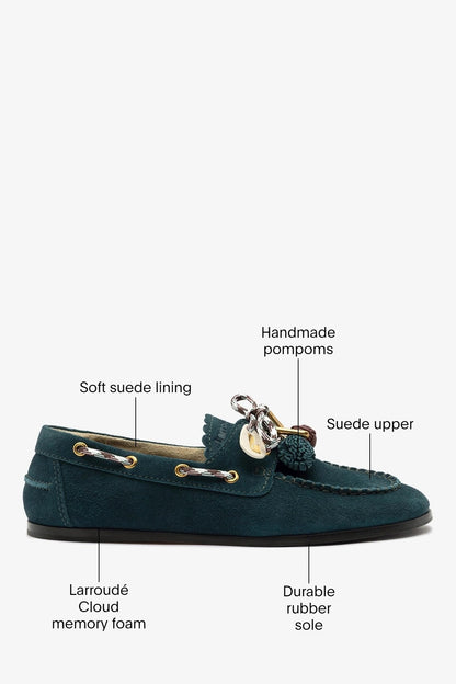 Cyprus Boat Shoe Deepsea Suede - Larroude