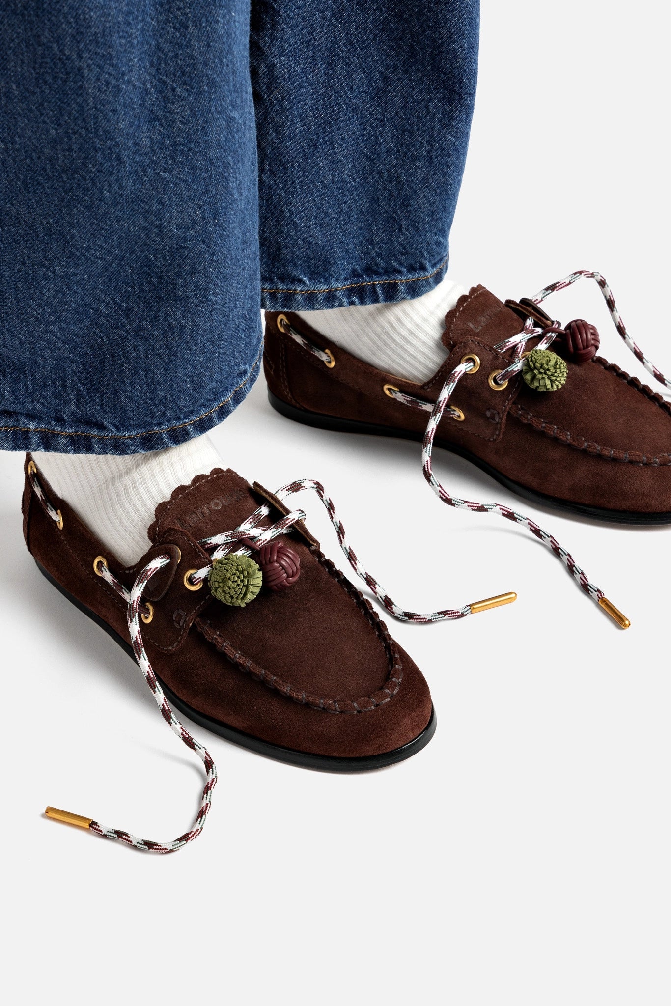 Cyprus Boat Shoe In Brown Suede - Larroude