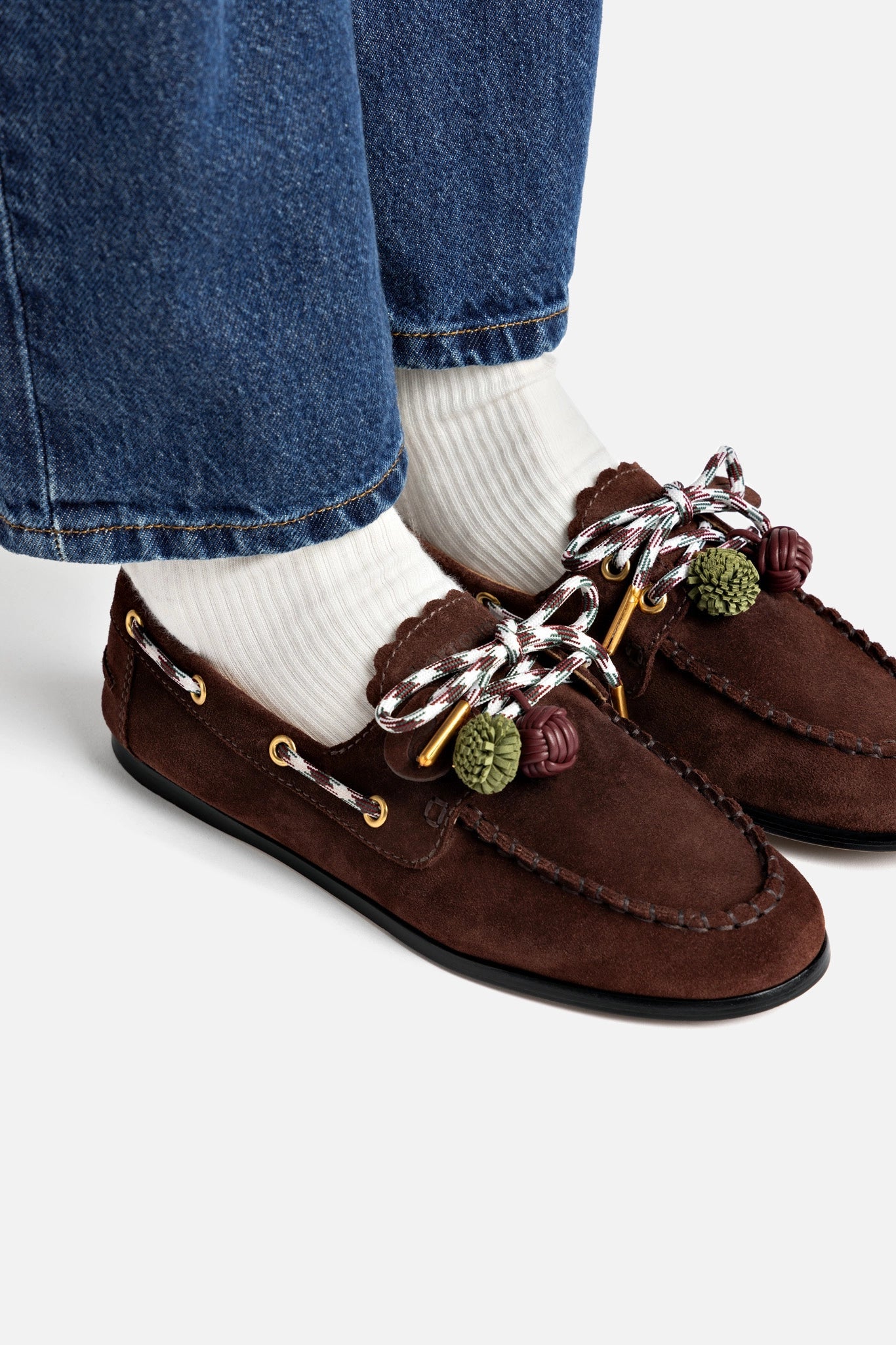 Cyprus Boat Shoe In Brown Suede - Larroude