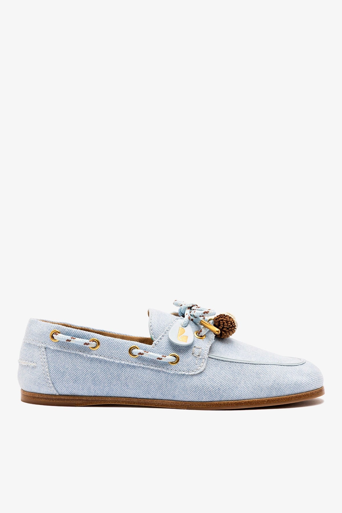 Cyprus Boat Shoe In Maya Denim - Larroude