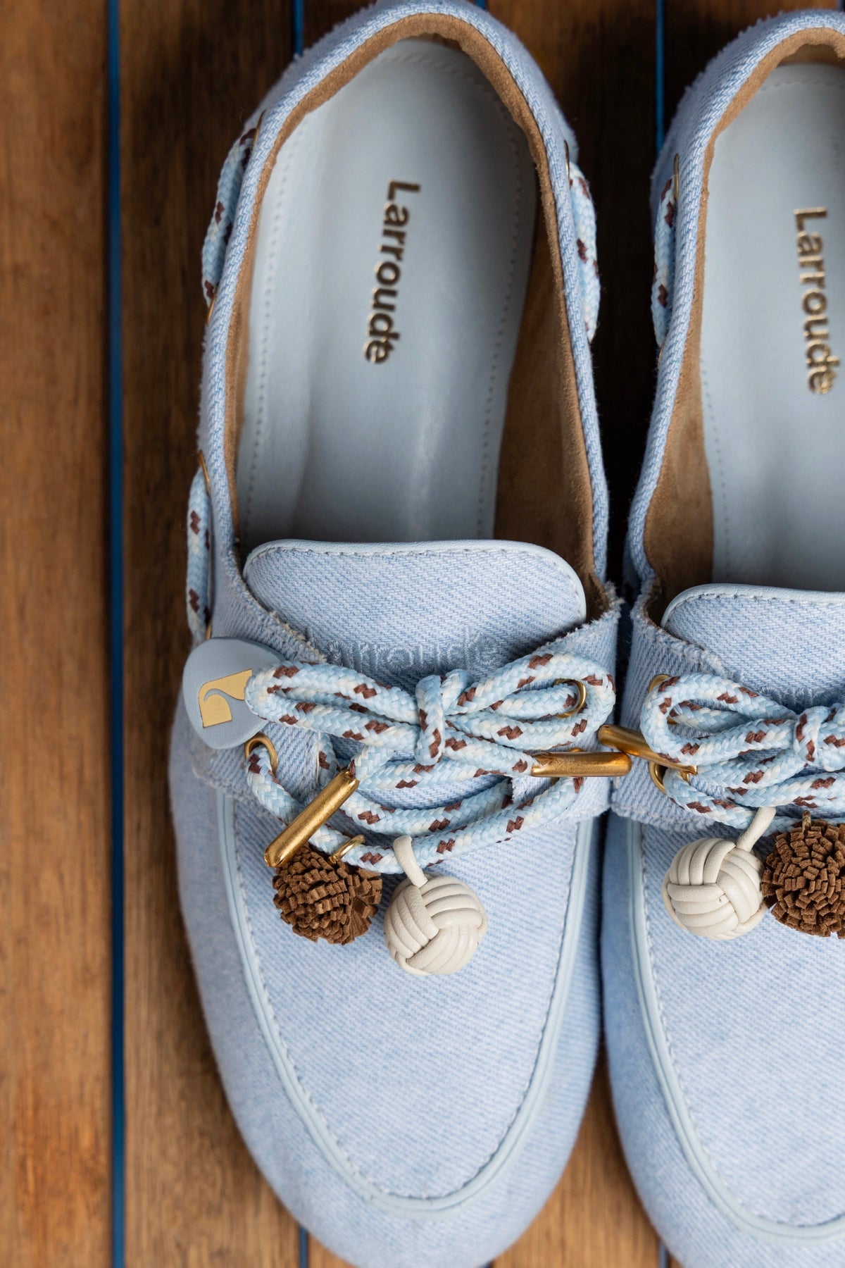 Cyprus Boat Shoe In Maya Denim - Larroude