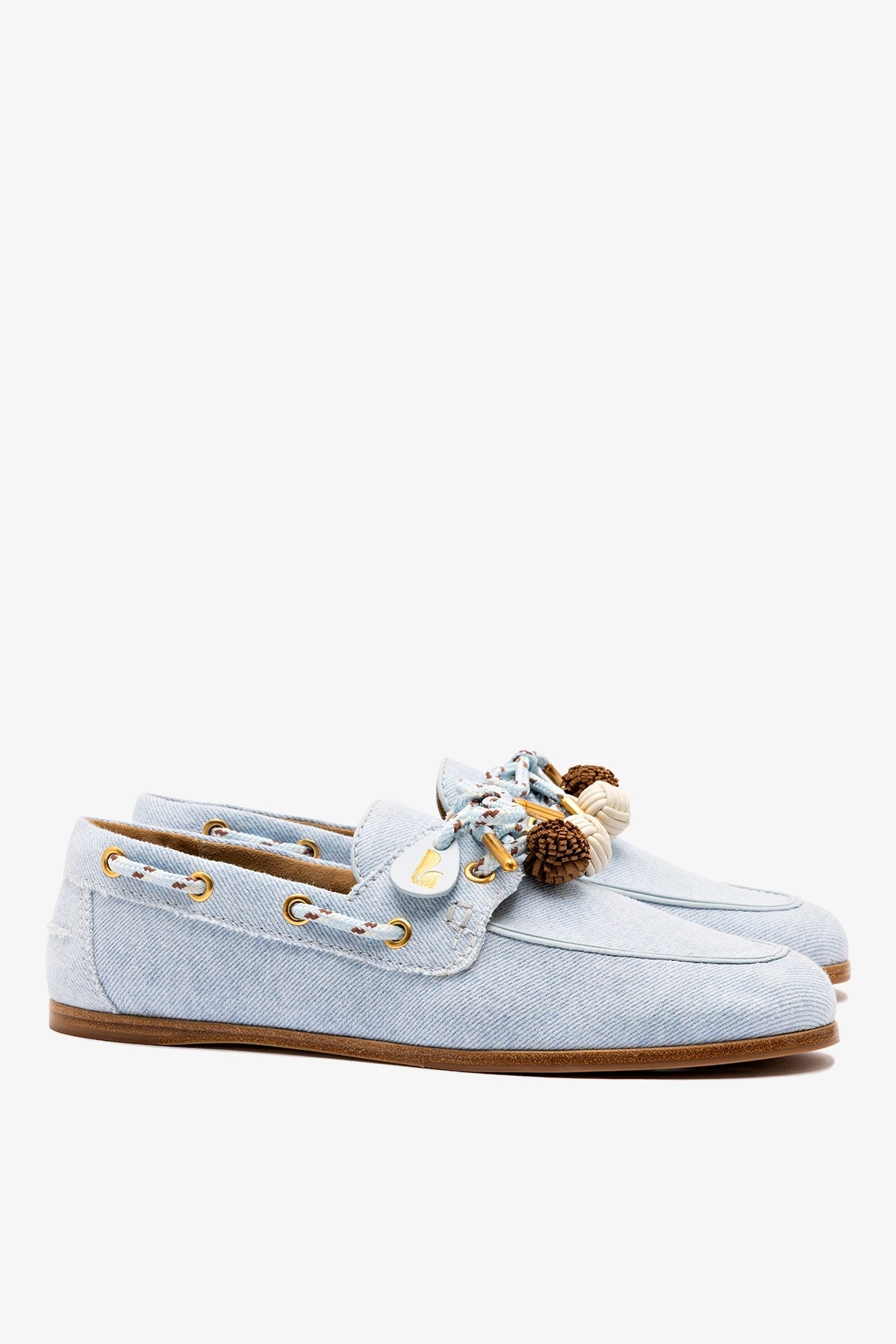 Cyprus Boat Shoe In Maya Denim - Larroude