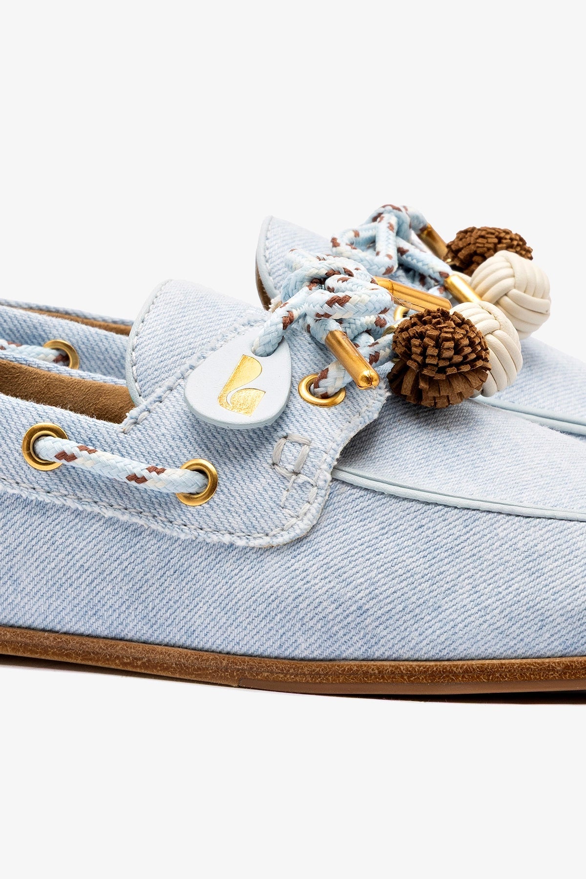 Cyprus Boat Shoe In Maya Denim - Larroude