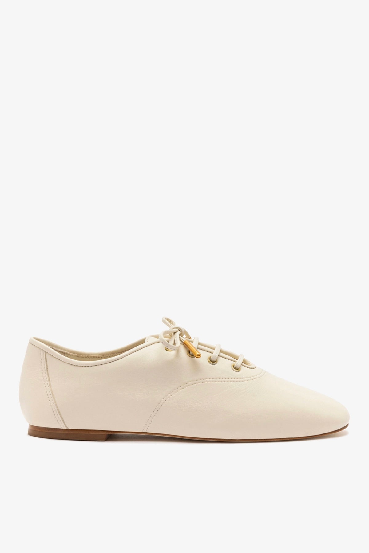 Liza Sneaker In Ivory Leather - Larroude