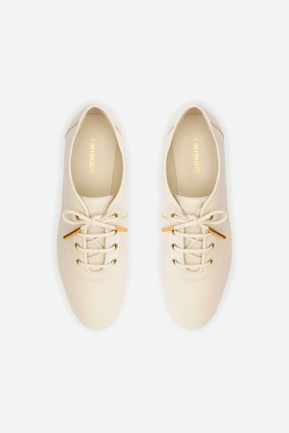 Liza Sneaker In Ivory Leather - Larroude