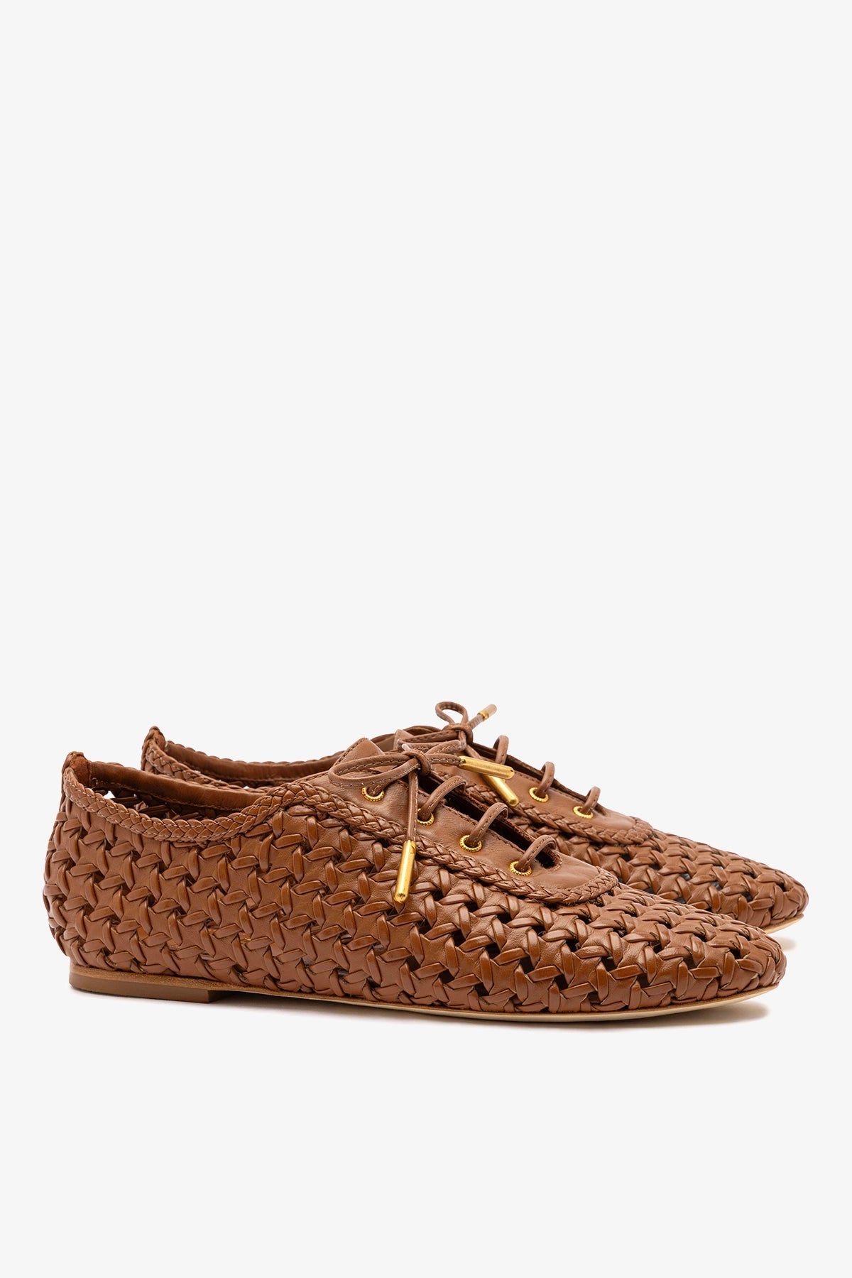 Liza Macrame Sneaker In Caramel Leather - Larroude