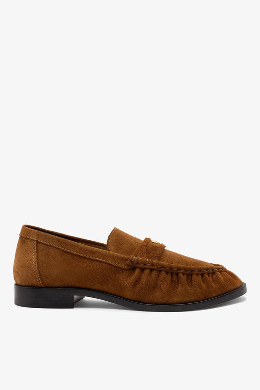 Suki Soft Loafer In Russet Suede - Larroude
