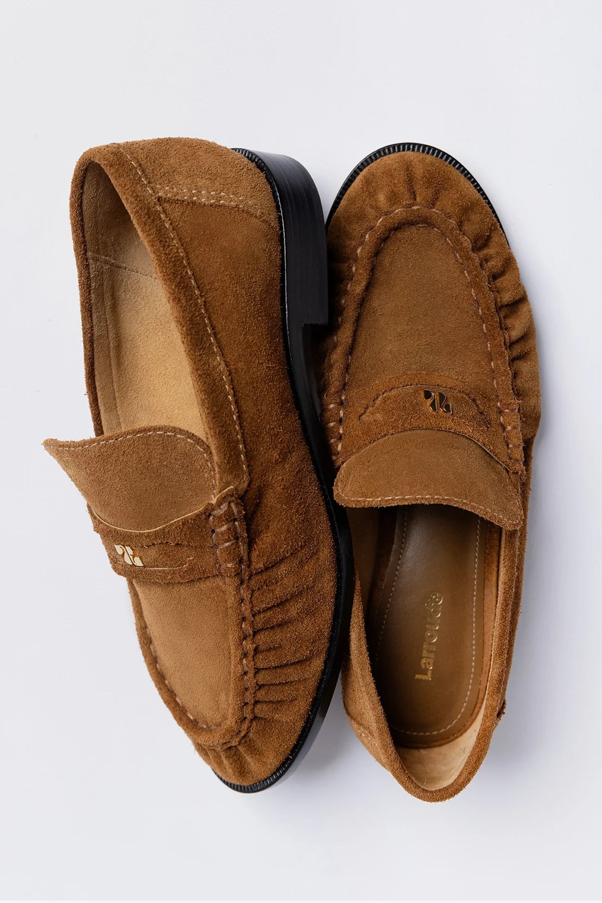 Suki Soft Loafer In Russet Suede - Larroude