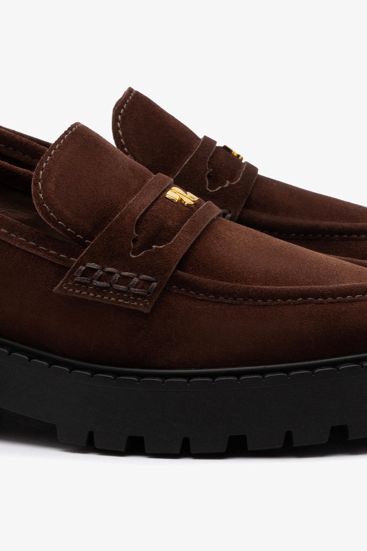 Suki Lugsole Loafer In Brown Suede - Larroude