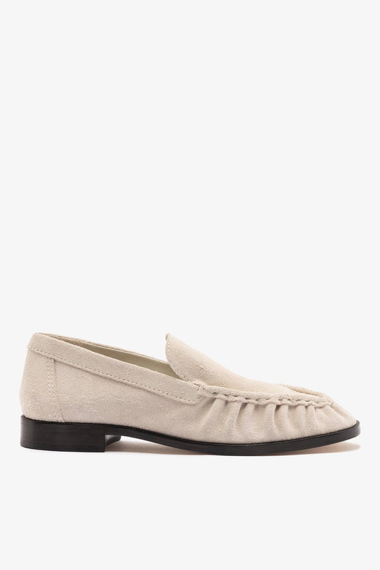 Margaux Loafer In Mushroom Grey Suede - Larroude