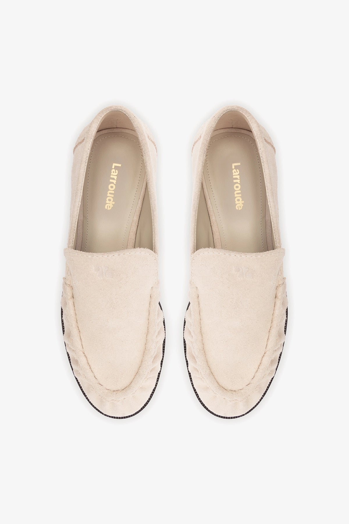 Margaux Loafer In Mushroom Grey Suede - Larroude