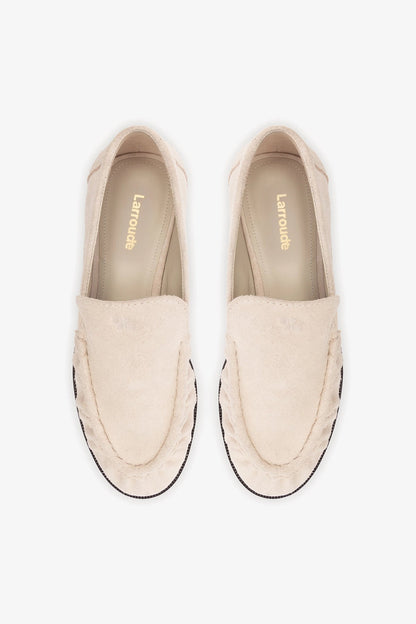 Margaux Loafer In Mushroom Grey Suede - Larroude