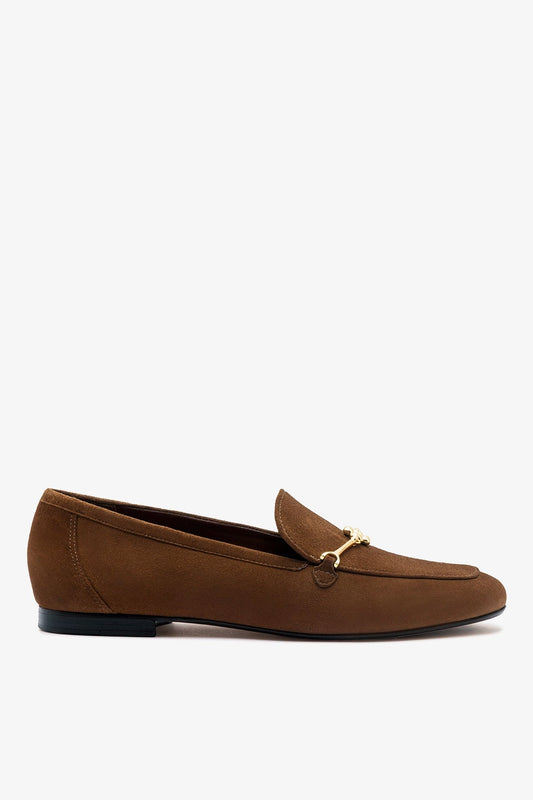 Katherine Loafer Burnt Umber Suede - Larroude