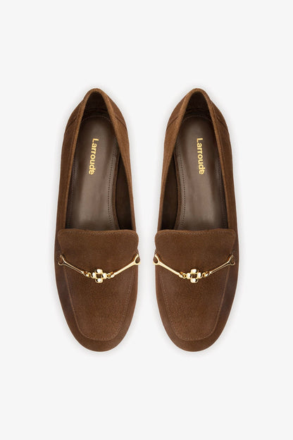 Katherine Loafer Burnt Umber Suede - Larroude