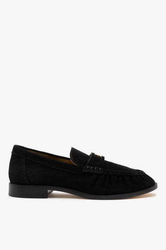 Suki Soft Loafer In Black Suede - Larroude