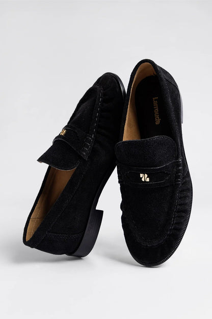 Suki Soft Loafer In Black Suede - Larroude