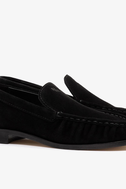 Margaux Loafer In Black Suede - Larroude