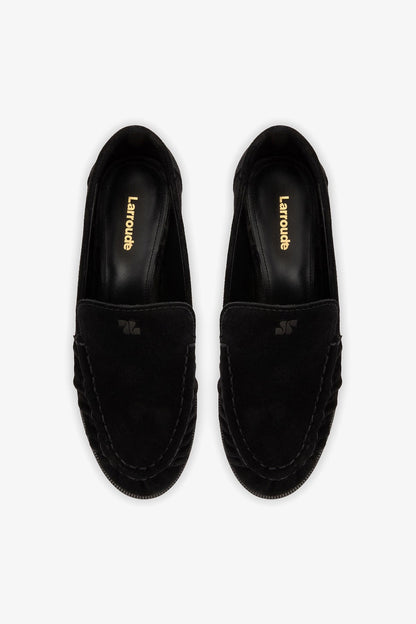 Margaux Loafer In Black Suede - Larroude