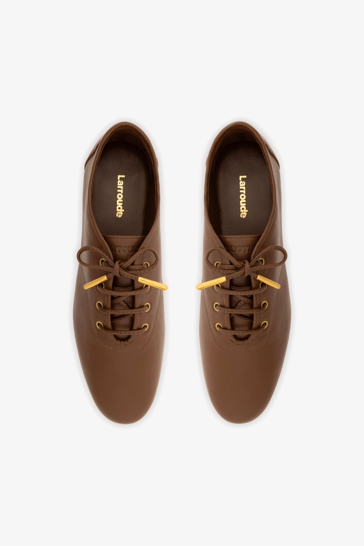 Liza Sneaker In Burnt Umber Leather - Larroude