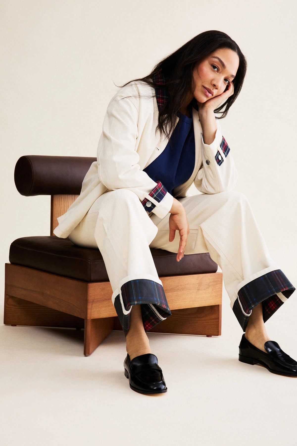 Larroudé x Parke Loafer In Black Box Leather - Larroude