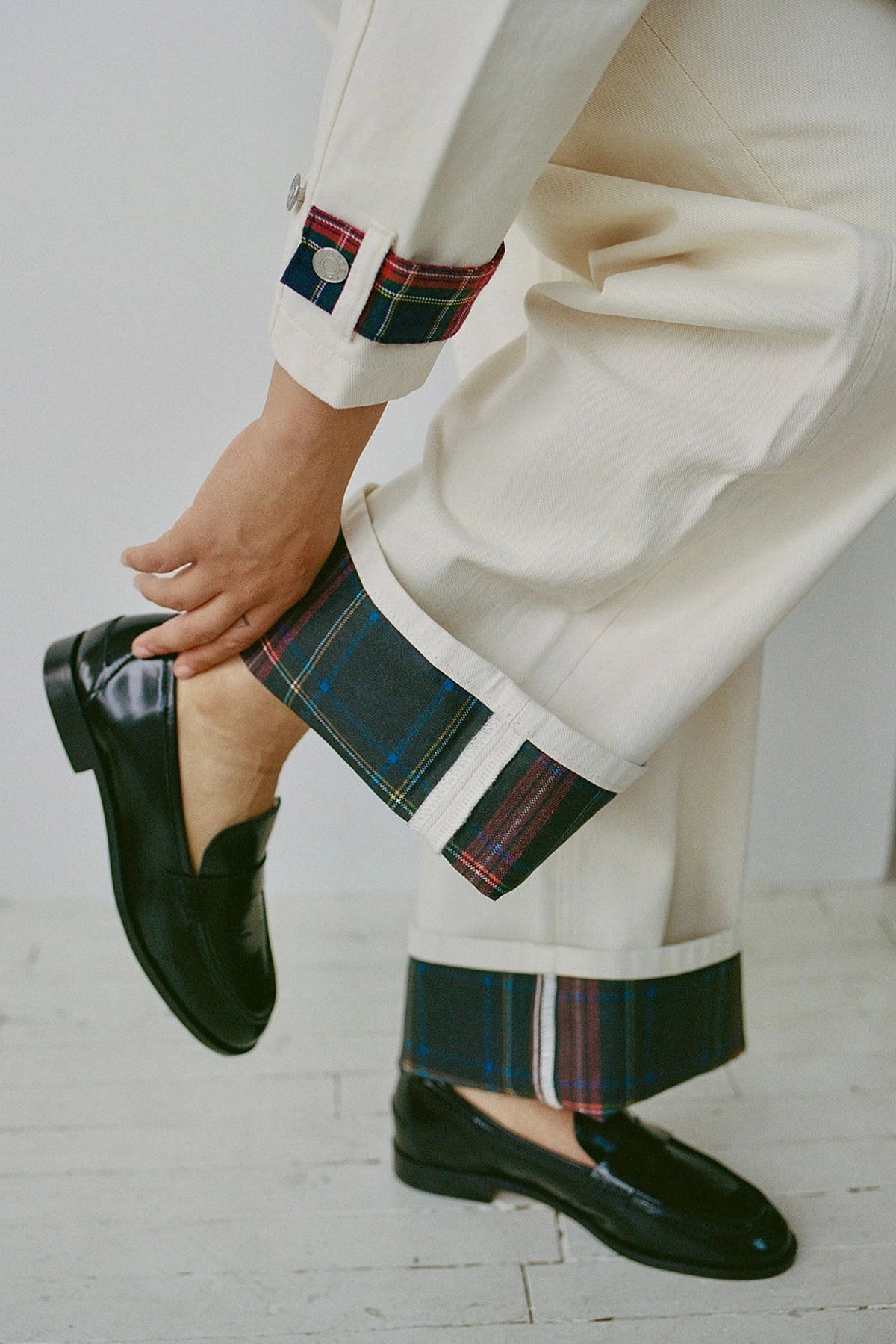 Larroudé x Parke Loafer In Black Box Leather - Larroude