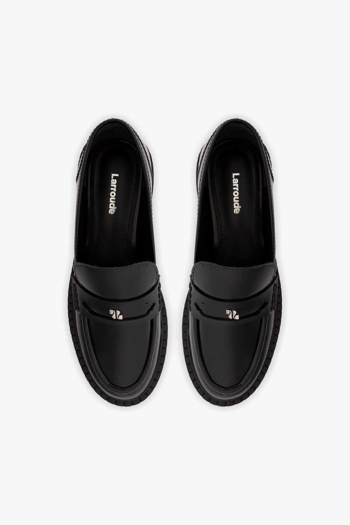 Suki Lugsole Loafer In Black Box Leather - Larroude
