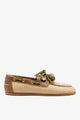 Beige Raffia And Brown Leather