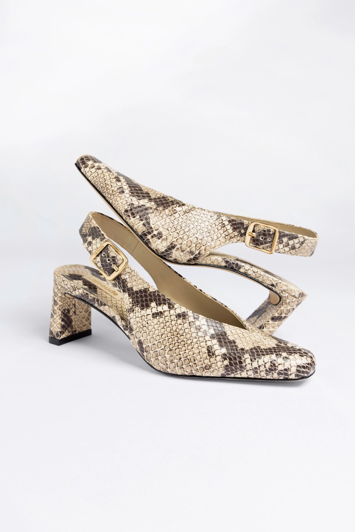 Katie Pump Neutral Snake Leather - Larroude