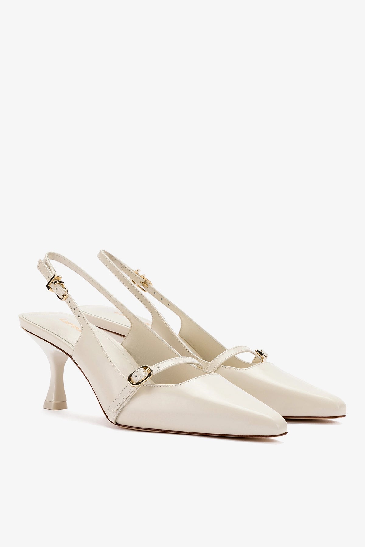 Ines Pump In Ivory Leather - Larroude