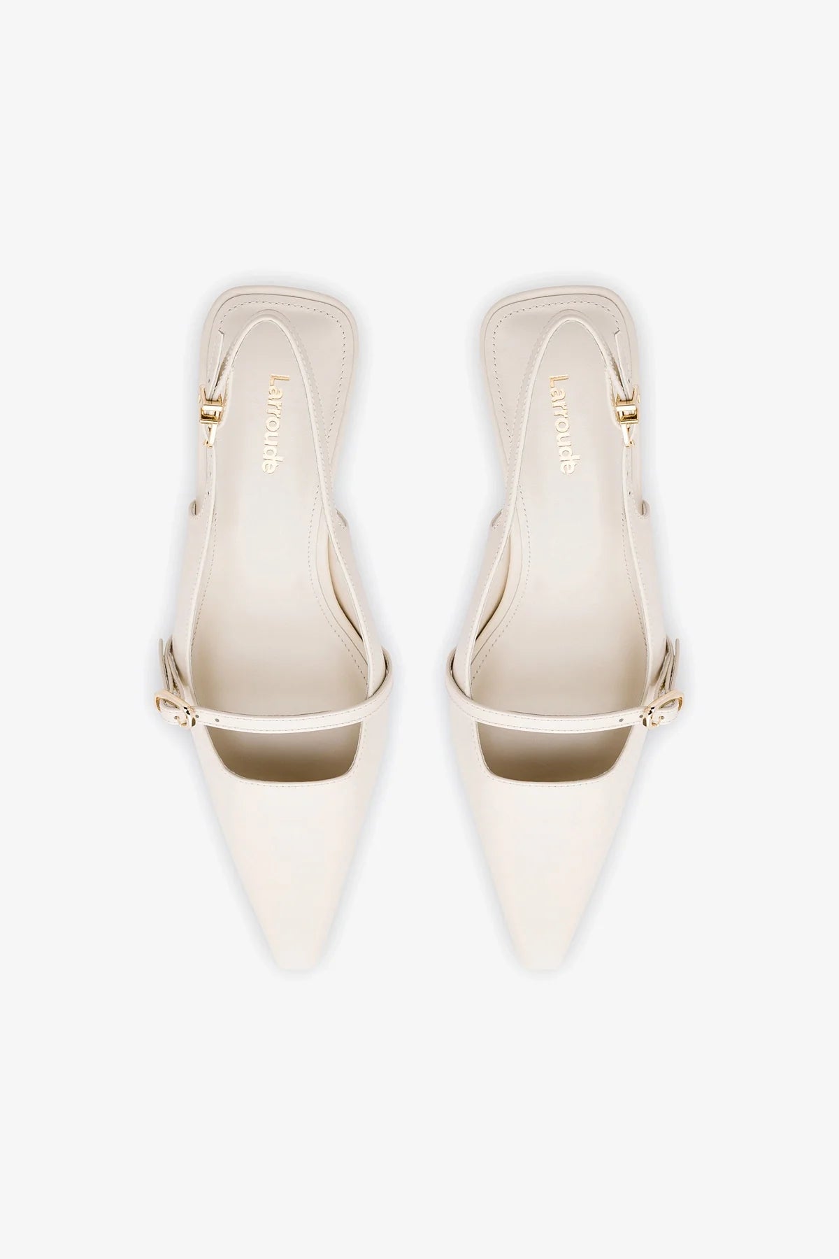 Ines Pump In Ivory Leather - Larroude
