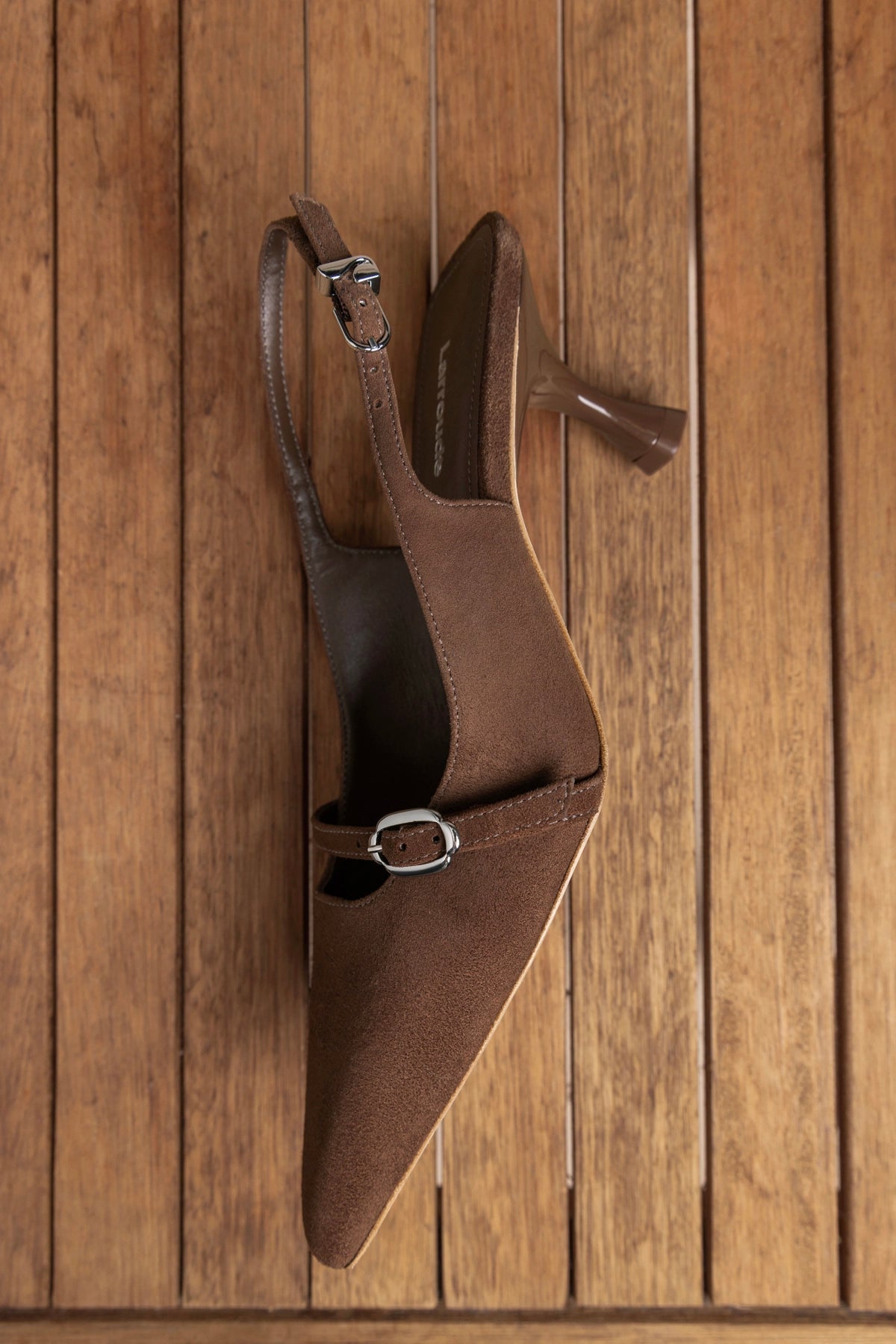 Ines Pump Burnt Umber Suede - Larroude