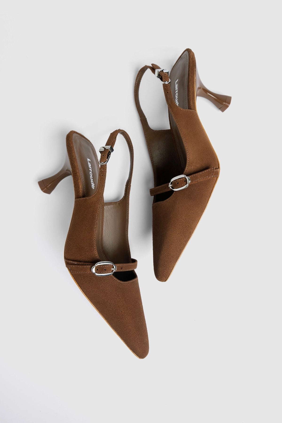 Ines Pump Burnt Umber Suede - Larroude