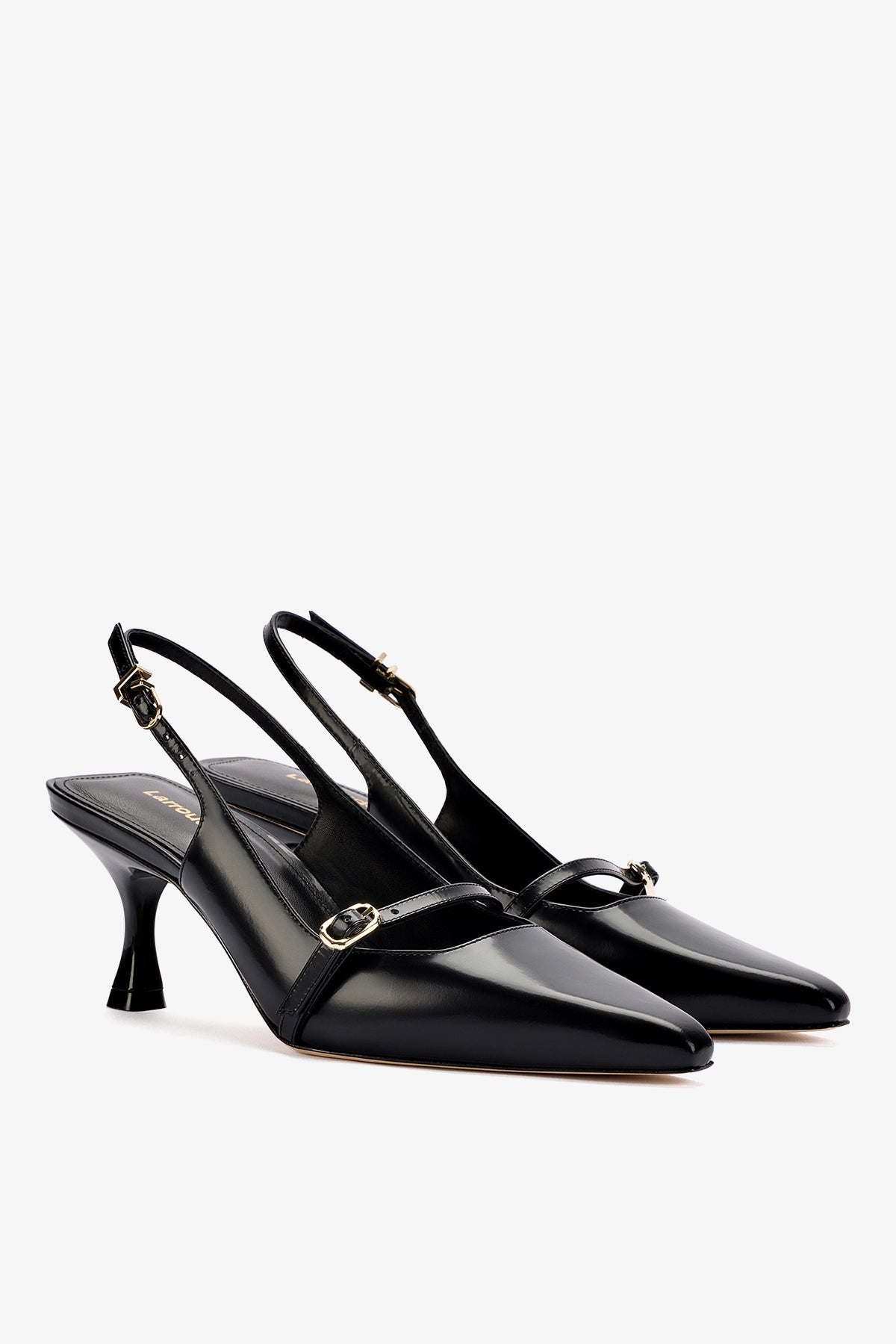Ines Pump In Black Leather - Larroude