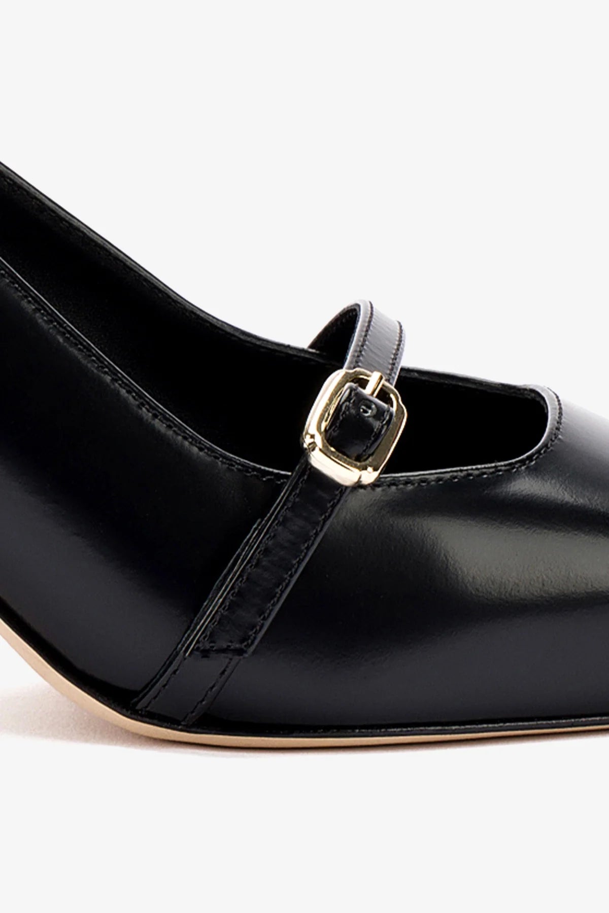 Ines Pump In Black Leather - Larroude